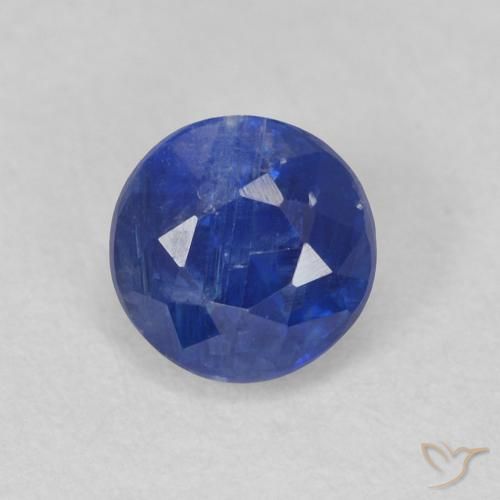 0.79ct Natural Dark Blue Kyanite, Round, SI