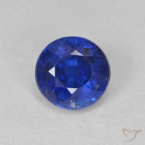 0.68ct Natural Dark Blue Kyanite, Round, SI