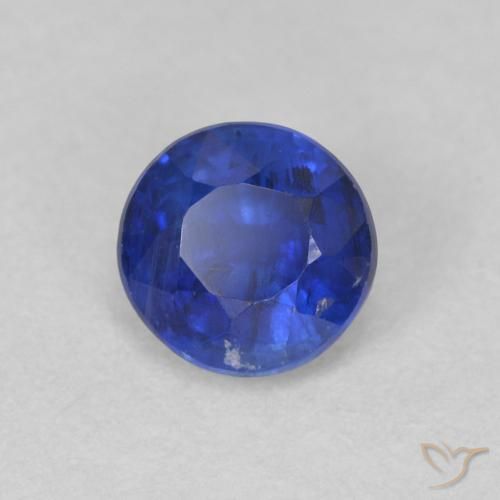 0.68 ct Blue Kyanite Stone, Natural Kyanite in Round Facet Shape for Sale