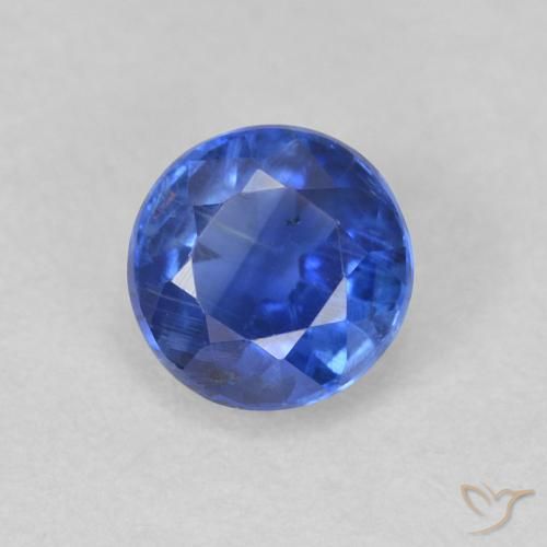 0.75ct Natural True Blue Kyanite, Round, SI