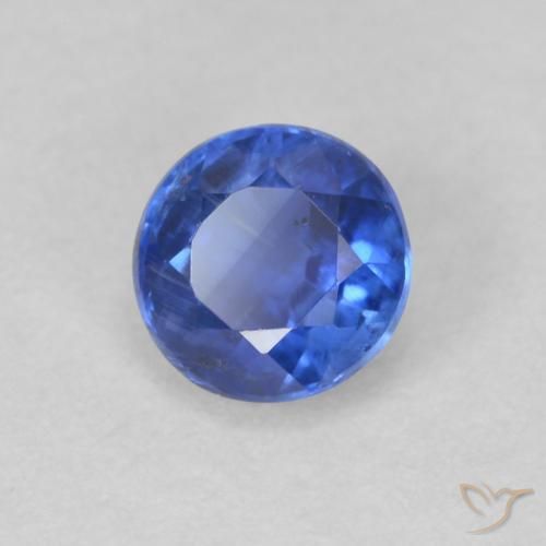 0.75 ct Blue Kyanite Stone, Natural Kyanite in Round Facet Shape for Sale