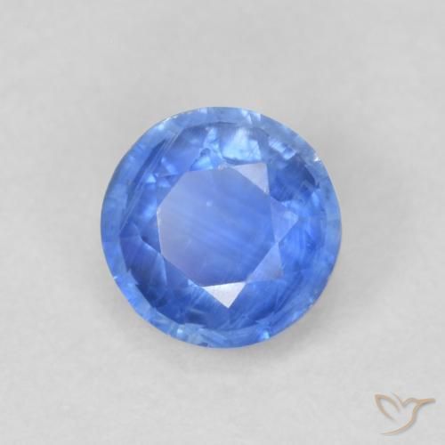 0.74 ct Blue Kyanite Stone, Natural Kyanite in Round Facet Shape for Sale