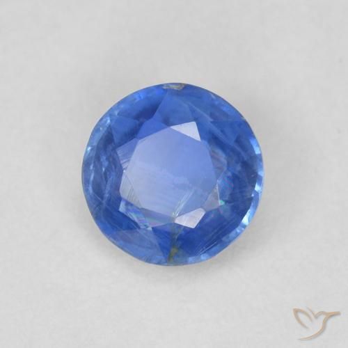 0.60 ct Blue Kyanite Stone, Natural Kyanite in Round Facet Shape for Sale