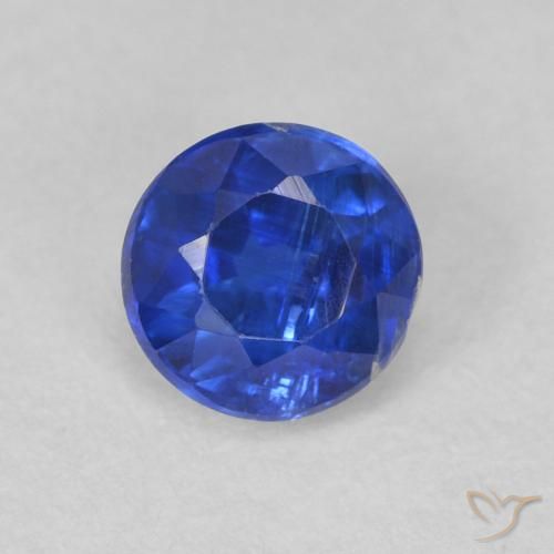 0.77ct Natural Navy Blue Kyanite, Round, SI