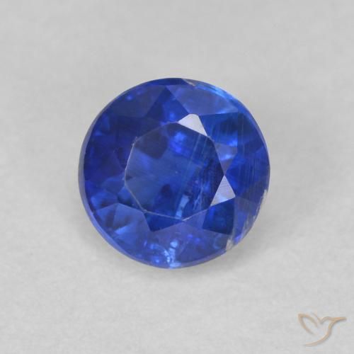 0.77 ct Blue Kyanite Stone, Natural Kyanite in Round Facet Shape for Sale