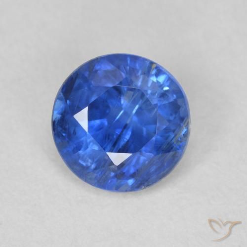 0.64ct Natural True Blue Kyanite, Round, SI