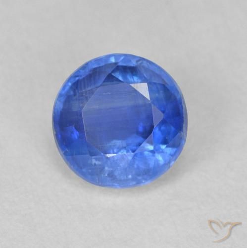 0.67 ct Blue Kyanite Stone, Natural Kyanite in Round Facet Shape for Sale