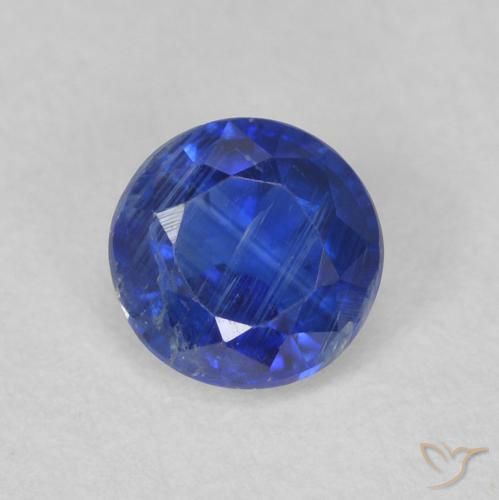 0.72ct Natural True Blue Kyanite, Round, SI