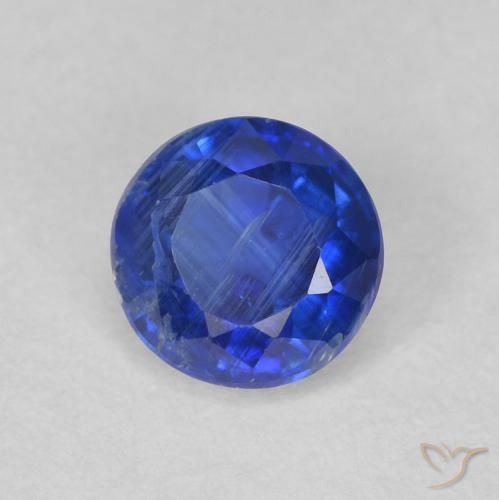 0.72 ct Blue Kyanite Stone, Natural Kyanite in Round Facet Shape for Sale