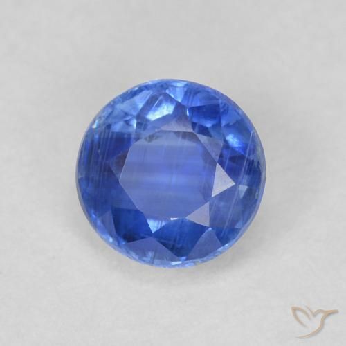 0.74 ct Blue Kyanite Stone, Natural Kyanite in Round Facet Shape for Sale