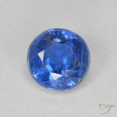 0.68ct Natural True Blue Kyanite, Round, SI