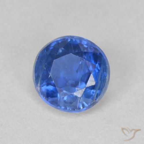 0.68 ct Blue Kyanite Stone, Natural Kyanite in Round Facet Shape for Sale