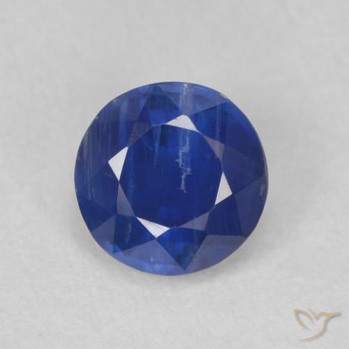 0.66ct Natural Navy Blue Kyanite, Round, SI