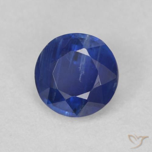 0.66 ct Blue Kyanite Stone, Natural Kyanite in Round Facet Shape for Sale