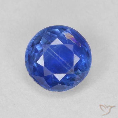0.76ct Natural True Blue Kyanite, Round, SI