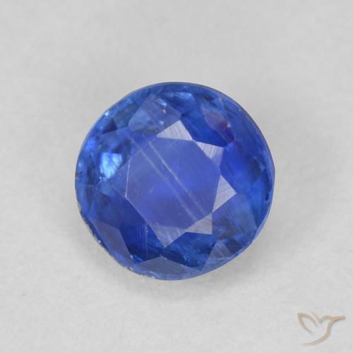 0.76 ct Blue Kyanite Stone, Natural Kyanite in Round Facet Shape for Sale