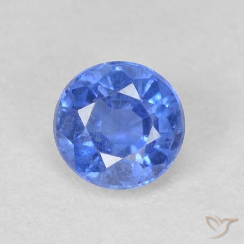 0.77ct Natural Light Navy Blue Kyanite, Round, SI