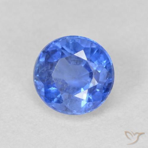 0.77 ct Blue Kyanite Stone, Natural Kyanite in Round Facet Shape for Sale