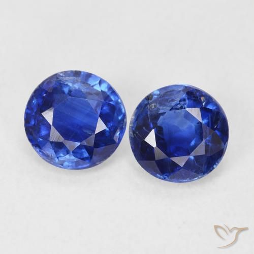 1.27ctw Natural Dark Blue Kyanite, Round, SI