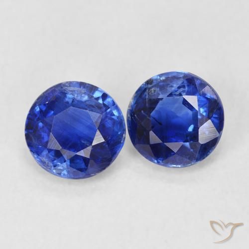 1.27 ctw Blue Kyanite Stones, Natural Kyanite in Round Facet Shape for Sale