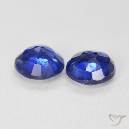 Kyanite Gemstones in 5.2 mm Size for Sale, Kyanite Stones in Dark Blue Color