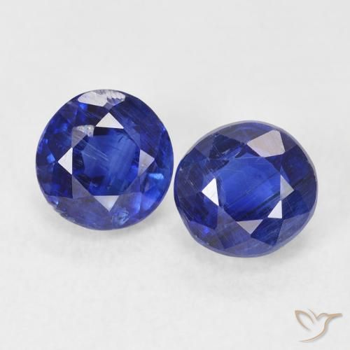 1.68ctw Natural Deep Blue Kyanite, Round, SI