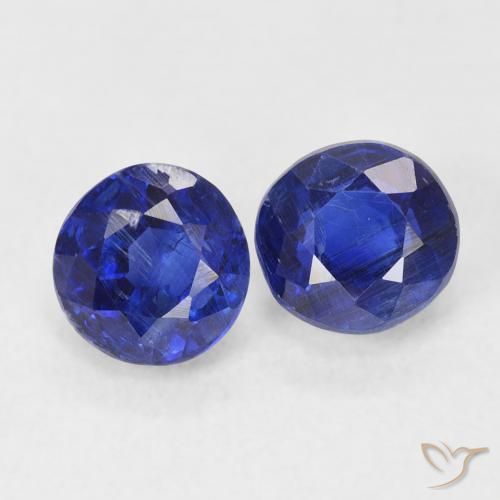 1.68 ctw Blue Kyanite Stones, Natural Kyanite in Round Facet Shape for Sale