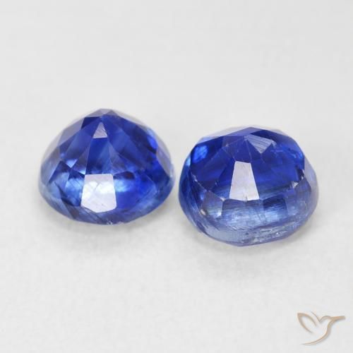 Kyanite Gemstones in 5 mm (calibrated) Size for Sale, Kyanite Stones in Deep Blue Color