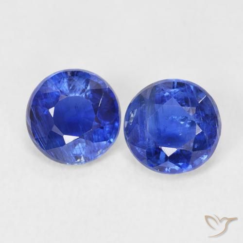 1.33ctw Natural Navy Blue Kyanite, Round, SI