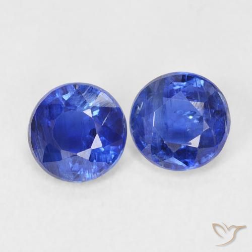1.33 ctw Blue Kyanite Stones, Natural Kyanite in Round Facet Shape for Sale