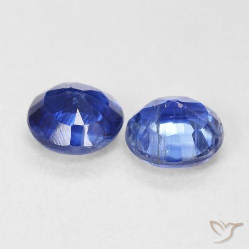 Kyanite Gemstones in 5.2 mm Size for Sale, Kyanite Stones in Navy Blue Color