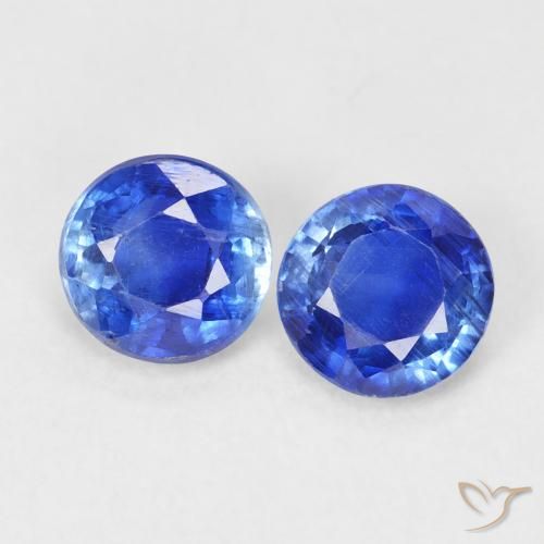 1.20ctw Natural Deep Azure Blue Kyanite, Round, SI