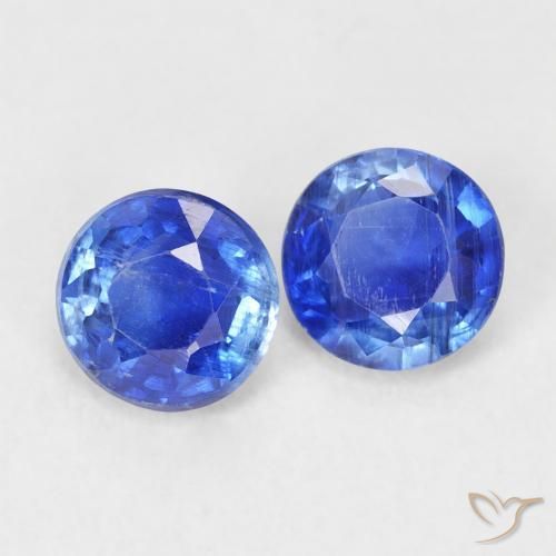1.20 ctw Blue Kyanite Stones, Natural Kyanite in Round Facet Shape for Sale