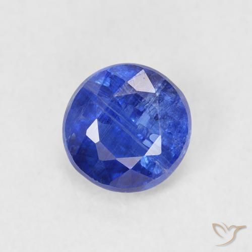0.71ct Natural Navy Blue Kyanite, Round, SI