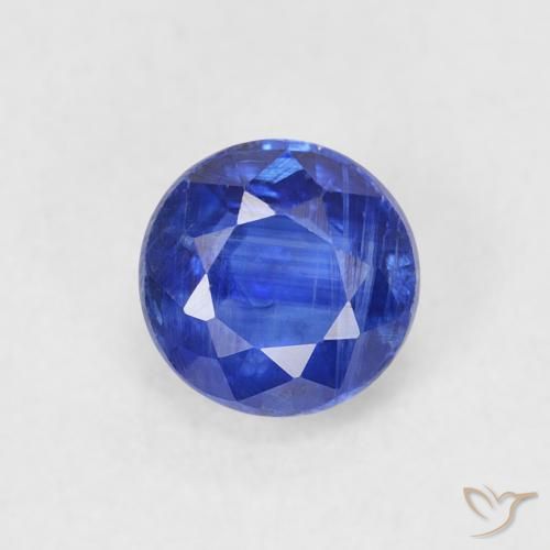 0.73ct Natural Navy Blue Kyanite, Round, SI