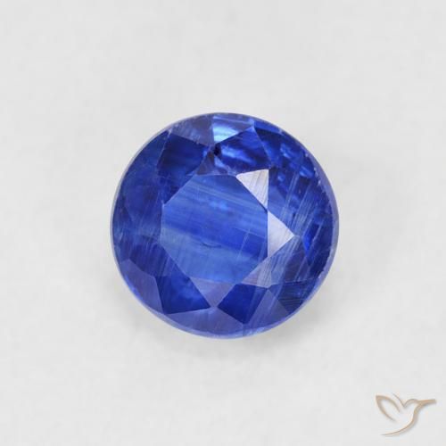 0.73 ct Blue Kyanite Stone, Natural Kyanite in Round Facet Shape for Sale