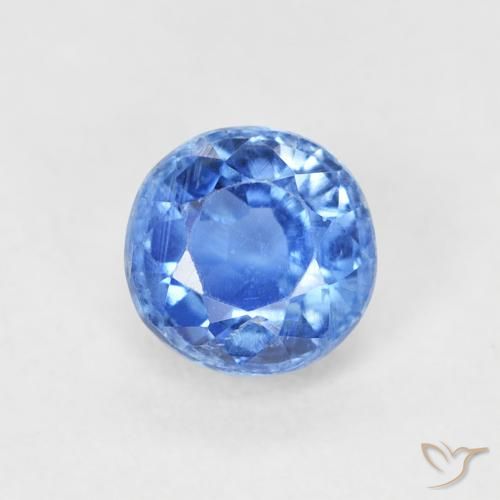 0.72ct Natural Medium Blue Kyanite, Round, SI
