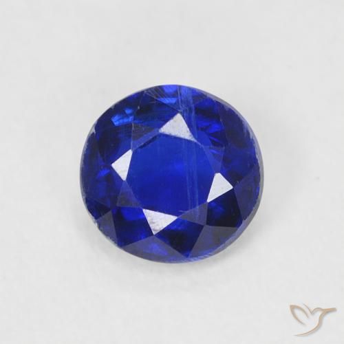 0.53ct Natural Intense Navy Blue Kyanite, Round, SI