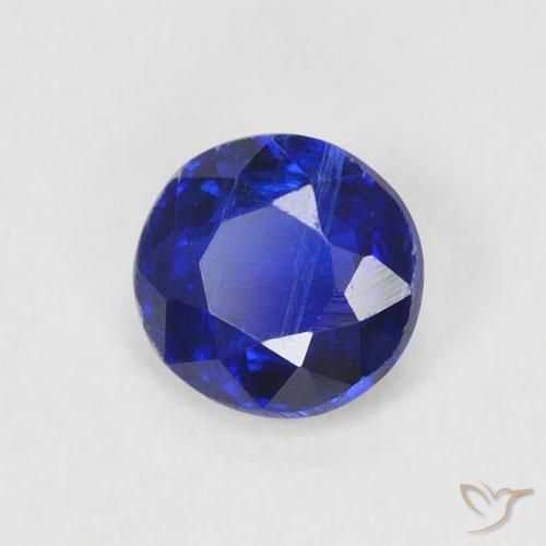 0.53 ct Blue Kyanite Stone, Natural Kyanite in Round Facet Shape for Sale