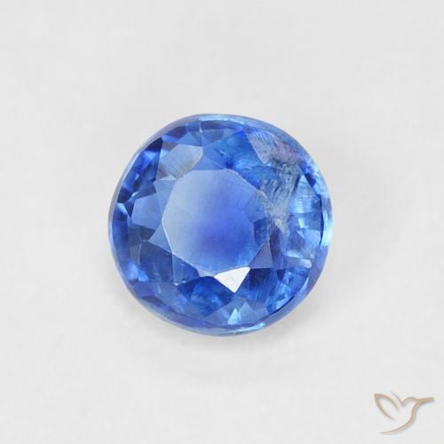 0.65 ct Blue Kyanite Stone, Natural Kyanite in Round Facet Shape for Sale