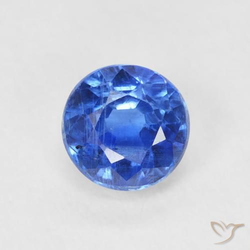 0.81ct Natural Medium Blue Kyanite, Round, SI