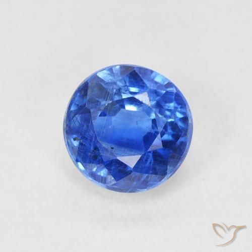 0.81 ct Blue Kyanite Stone, Natural Kyanite in Round Facet Shape for Sale
