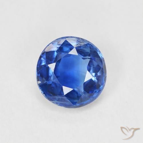0.64ct Natural Medium Blue Kyanite, Round, SI