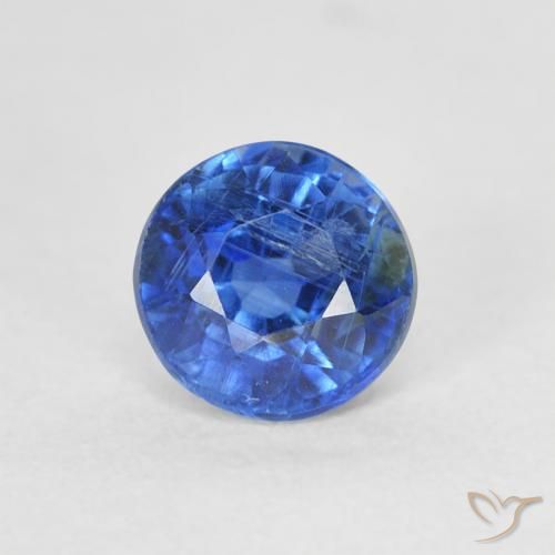 0.82ct Natural Light Navy Blue Kyanite, Round, SI