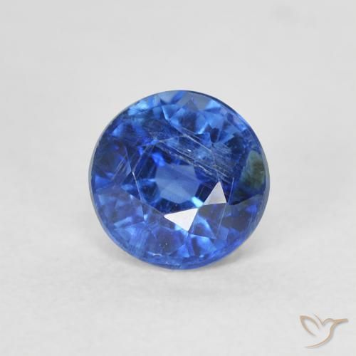 0.82 ct Blue Kyanite Stone, Natural Kyanite in Round Facet Shape for Sale