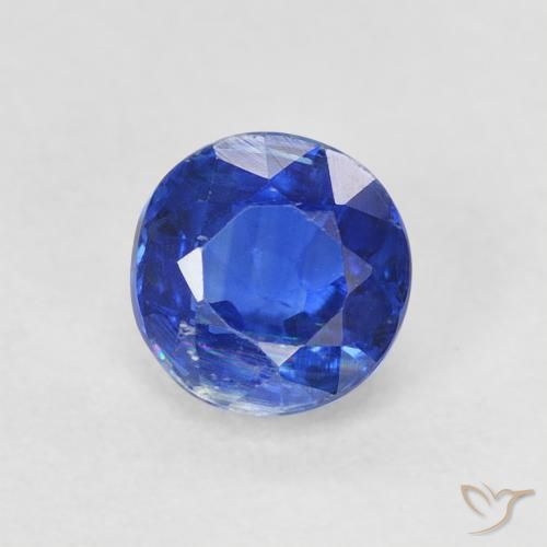 0.83ct Natural True Blue Kyanite, Round, SI