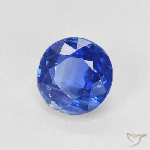 0.83 ct Blue Kyanite Stone, Natural Kyanite in Round Facet Shape for Sale
