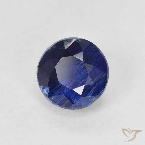 0.80 ct Blue Kyanite Stone, Natural Kyanite in Round Facet Shape for Sale