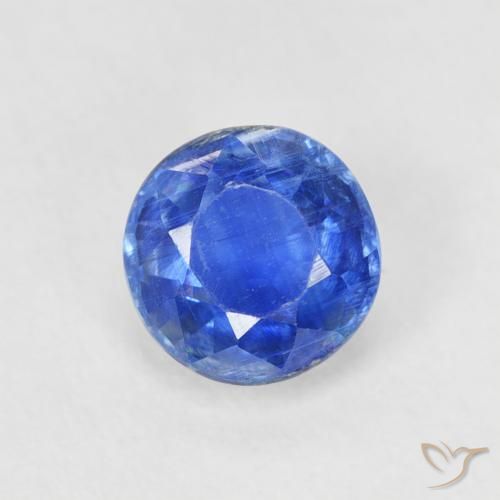 0.82ct Natural Bright Blue Kyanite, Round, SI, Photo A