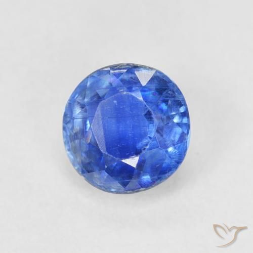 0.82 ct Blue Kyanite Stone, Natural Kyanite in Round Facet Shape for Sale